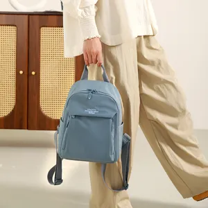 Zaino casual in tessuto Oxford da donna grande capacità leggero viaggio scuola moda borsa