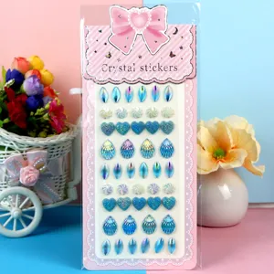 Crystal stickers DIY acrylic diamond sticker colorful teardrop and heart shapes for crafts