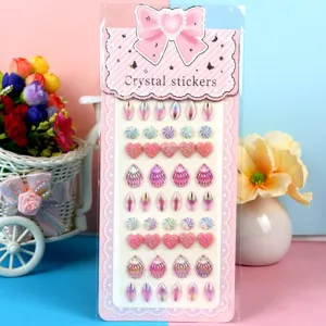 Acrylic crystal gem stickers sheet, colorful DIY diamond decorative stickers for kids craft