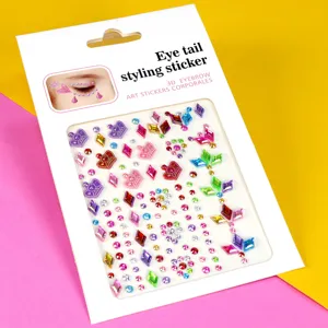 Strass autocollants brillants pour le maquillage des yeux et magnifiques decorations corporelles.
