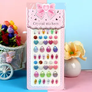Colorful acrylic crystal stickers DIY diamond rhinestone stickers for kids crafts