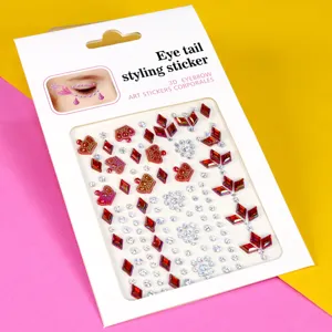 Autocollants strass cristal visage 3D coin œil couronne maquillage bijoux déco