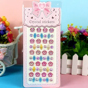 Kids DIY crystal rhinestone stickers self-adhesive acrylic gem sticker assorted shapes