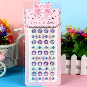 Kids DIY crystal stickers acrylic diamond rhinestone self adhesive gemstone crafts decor pack
