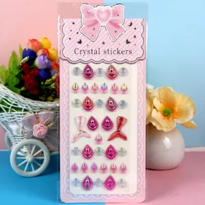 Acrylic crystal diamond stickers DIY mermaid tail teardrop gem stickers for kids decor
