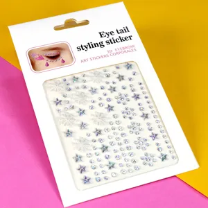 Autocollants de maquillage pour les yeux strass brillants gemmes de visage cristaux et étoiles
