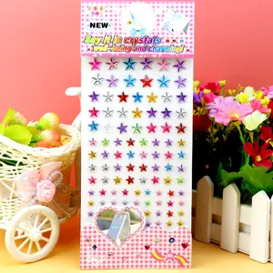 Kids acrylic crystal rhinestone star stickers self-adhesive sparkly DIY craft decors