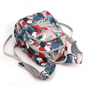 Zaino donna stampato in nylon elegante leggero casual per scuola viaggio giorno