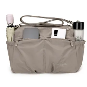 Women casual crossbody bag water resistant nylon shoulder handbag multi pocket daily commuter