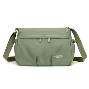 Stylish women's nylon crossbody shoulder bag, casual waterproof daily commute handbag front view.
