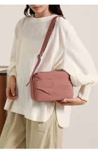 Fashion women shoulder crossbody bag water-repellent nylon material casual simple style daily use