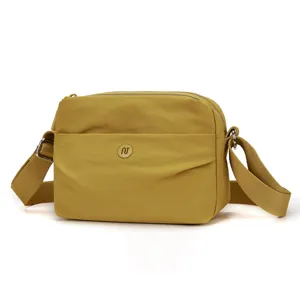 Women's casual nylon crossbody bag, minimalist multi-pocket waterproof shoulder bag.
