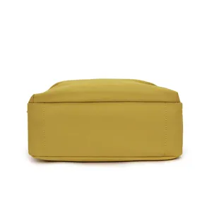 Yellow nylon women shoulder bag bottom detail minimalist casual daily crossbody handbag