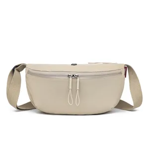 Casual nylon crescent crossbody bag for men and women lightweight waterproof waist pack