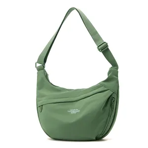 Nylon Crossbody Bag Women Lightweight Casual Shoulder Bag Waterproof Travel Dumpling Bag