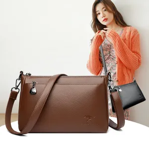 Sac à bandoulière élégant en cuir souple pour femme sac à main décontracté pour un usage quotidien.