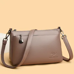 Sac bandoulière classique pour femme en cuir souple, design élégant simple et très polyvalent.