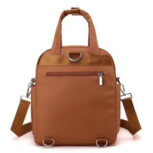 Versatile nylon convertible backpack casual shoulder bag with durable straps and hardware.