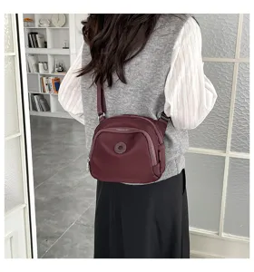 Casual lightweight nylon crossbody bag, versatile single shoulder bag for daily use.