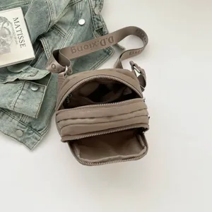 Casual nylon crossbody bag with multi-zipper pockets and wide strap for daily commute.