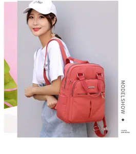 Women casual nylon backpack large capacity travel school book bag stylish daypack new