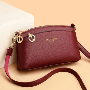 Stylish women leather shoulder bag casual crossbody purse large capacity shell bag daily commute.