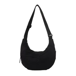 Women Lightweight Waterproof Nylon Crossbody Bag Casual Daily Dumpling Hobo Shoulder Bag Large Capacity Travel Bag