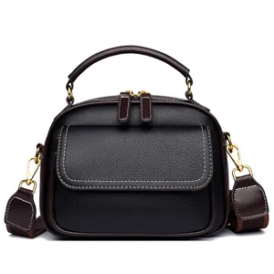 Women's PU Leather Crossbody Bag Fashion Casual Solid Color Multiple Compartments Shoulder Bag Top Handle Handbag