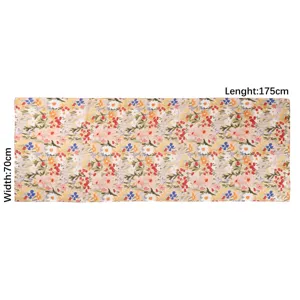 Foulard long en mousseline florale 175x70cm imprimé floral coloré tissu doux et léger
