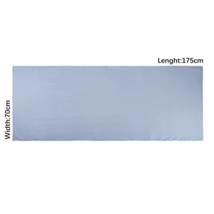 Solid color silver silk chiffon thin scarf lightweight breathable elegant women shawl 175cm