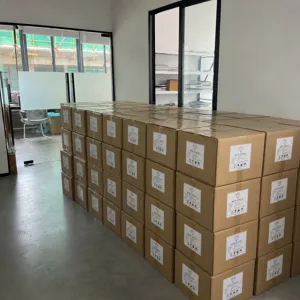 Bulk packaging storage view for customized locket necklace inventory ready in warehouse stock.
