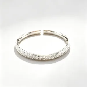 Silver frosted open bangle bracelet, elegant minimalist jewelry gift for women and girls.