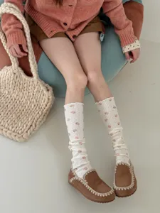Chaussettes longues tricotées à motif d'ours, adorables jambières pour femmes
