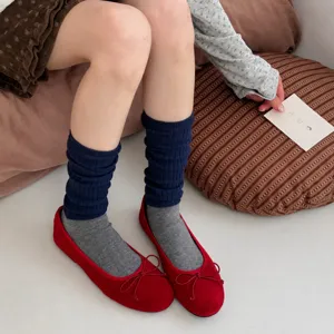 Chaussettes slouch côtelées rétro automne hiver femme respirantes décontractées mode