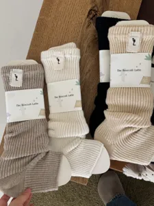 Chunky knit wool leg warmers aesthetic winter footless cozy vintage style stacked long socks