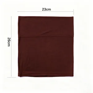 Effen gemerercodeerde katoenen tubemuts ademende elastische hoofddoek voor dames maat 23x26cm