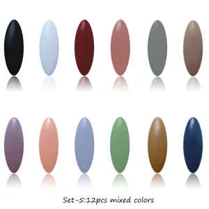12 Stk matte Morandi farbige Kunststoff Sicherheitsnadeln, feste Kopftuch Clips Set neu