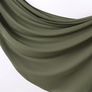 Einfarbiges Chiffon-langes Tuch, atmungsaktiv und weich, elegantes Damenhidschab.
