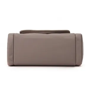 Bottom detail view of minimalist women casual crossbody bag stylish fabric design.