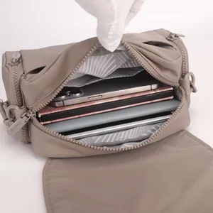 Women nylon crossbody bag casual multi-pocket shoulder bag daily commuter handbag