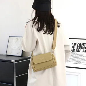 Stylish casual crossbody bag for women, lightweight solid color shoulder bag for daily commute.
