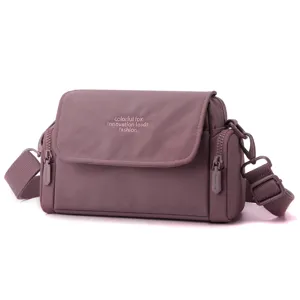 Women casual crossbody bag minimalist solid color outdoor shoulder bag stylish daily purse