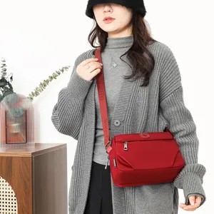 Casual women nylon crossbody bag stylish messenger bag lightweight waterproof daily shoulder bag