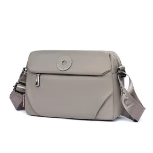 Casual women nylon crossbody bag lightweight daily shoulder bag versatile small square purse