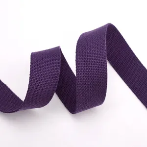 Detailed view of durable purple nylon webbing strap, showing fine texture and strong quality.