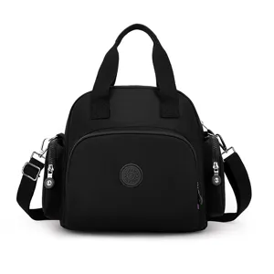 Women Casual Nylon Shoulder Bag Large Capacity Multi Pocket Tote Bag Fashion Travel Commuter Crossbody Handbag