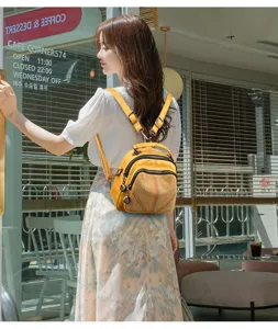 2025 new multifunctional rivet backpack fashion women handbag portable outdoor shoulder bag
