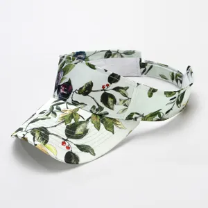 Sommer Blumenmuster leerer Sonnenhut breite Krempe UV Schutz verstellbares Visier für Outdoor.
