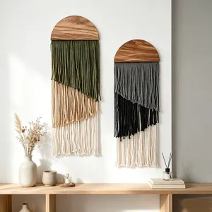 Bohemian Woven Tapestry Minimalist Multilayer Tassel Wall Hanging Decor For Living Room And Home Art