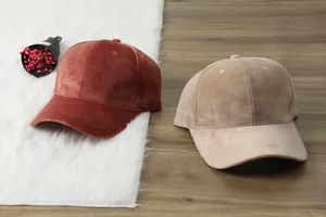 Casquette de baseball en velours pour femme, chapeau chaud pour l'automne et l'hiver.